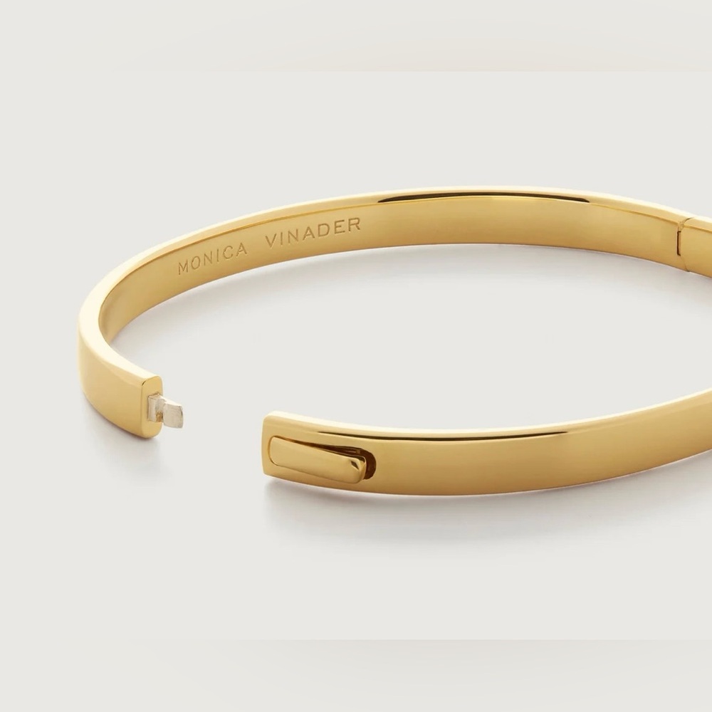 Monica Vinader Essential Bangle 18k Gold Vermeil Size Medium